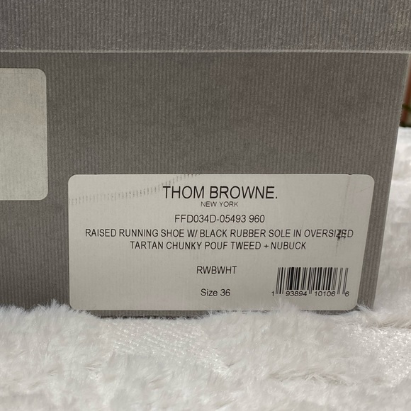 THOM BROWNE tartan tweed runner -New - Picture 8 of 8